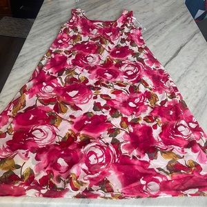 Dana Kay Pink Floral Midi Dress